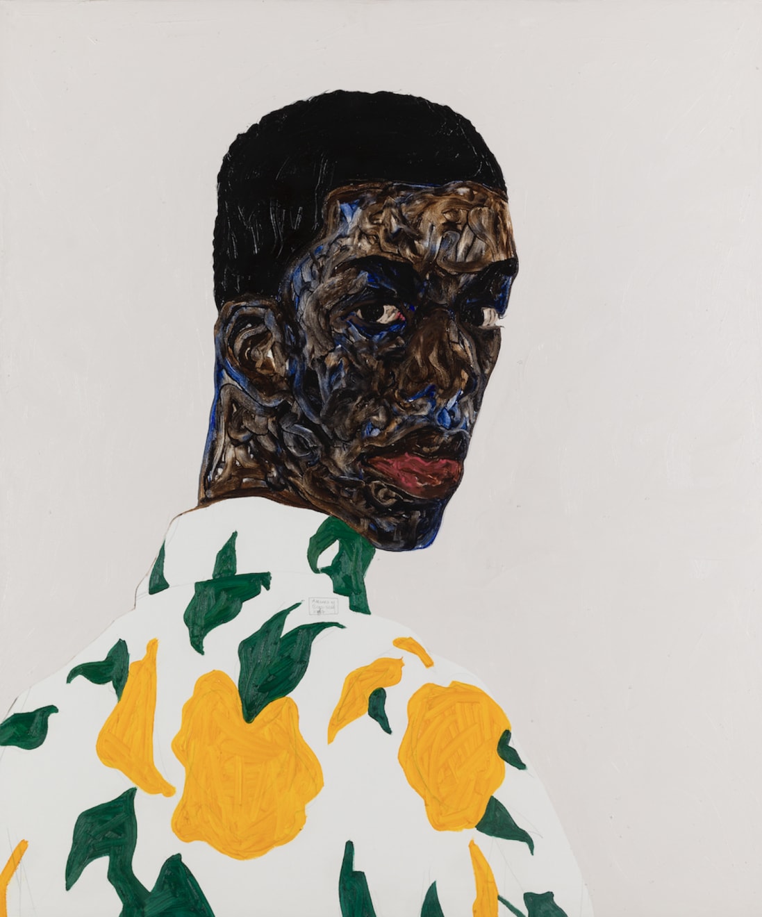 Amoako Boafo, Sunflower shirt, 2021