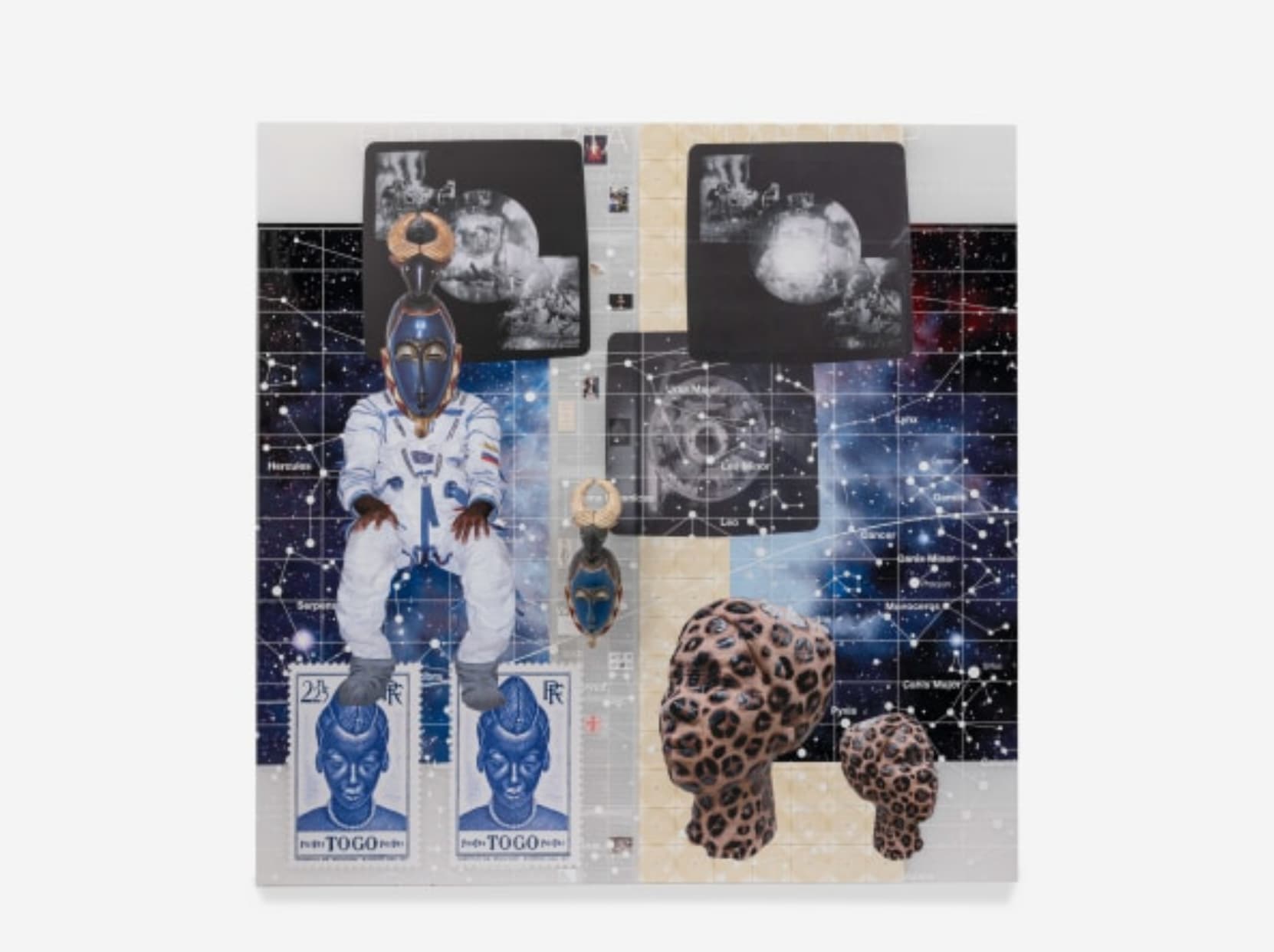 Tavares Strachan, Self Portrait: Loyalty to the Past (Blue Guro Mask), 2023