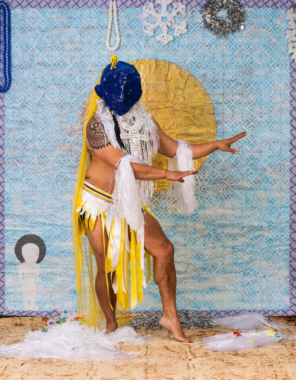 Telly Tuita, Diaspora’s Children: Blue Mask Dancing, 2022