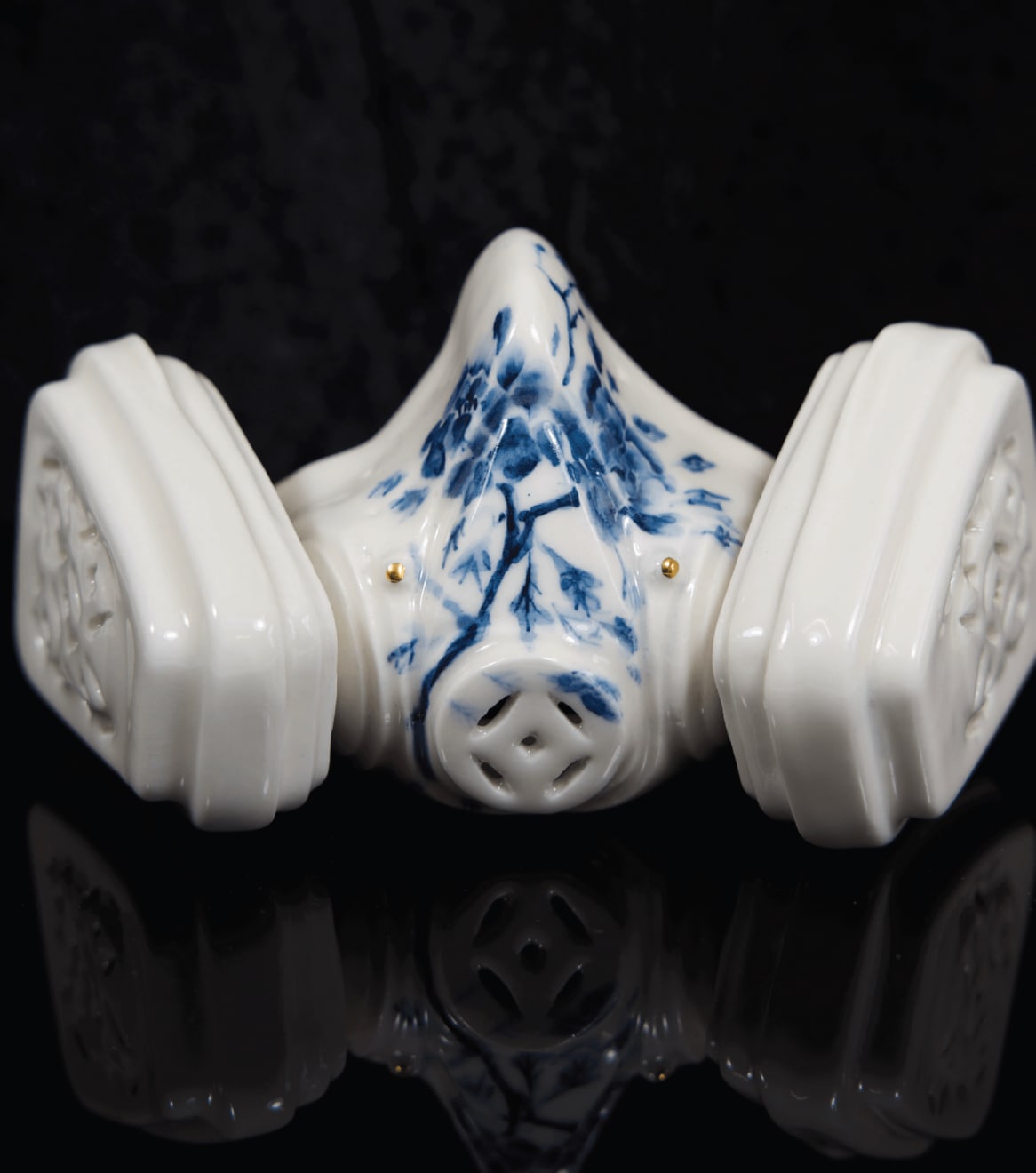 Scotty So, China Mask/ Incense Holder, Peony, No. 2, 2020