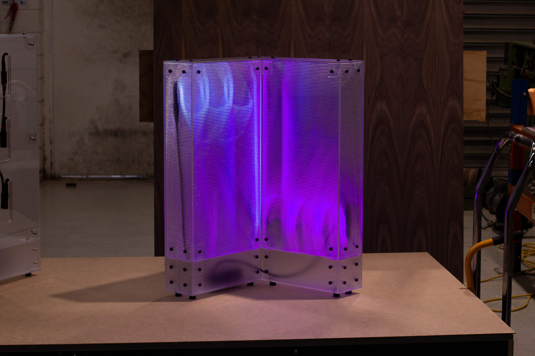 Meagan Streader, A corner piece (blue/purple), 2024