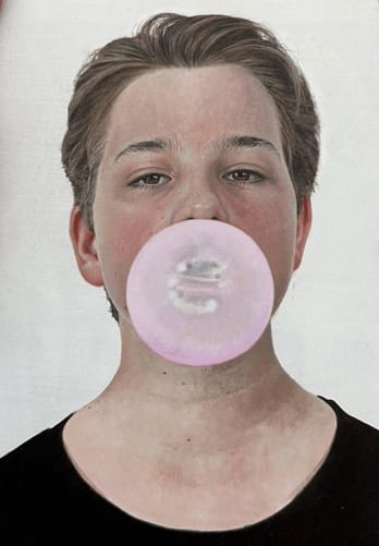 Michael Zavros, Boy Blowing A Bubble, 2025