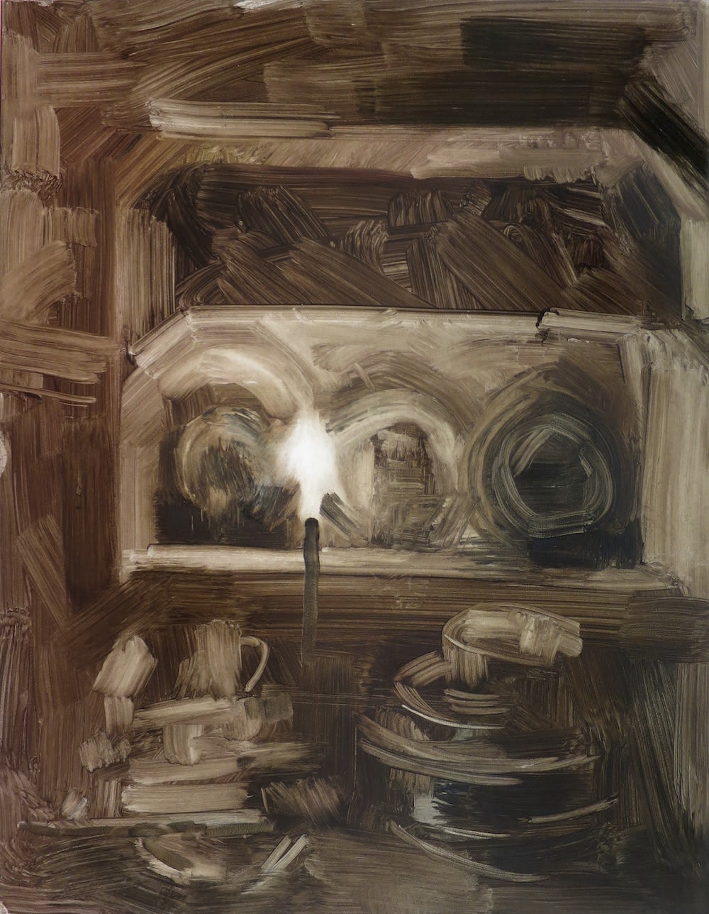 Miranda Hine, Dennis Severs’ House (plate stack), 2024