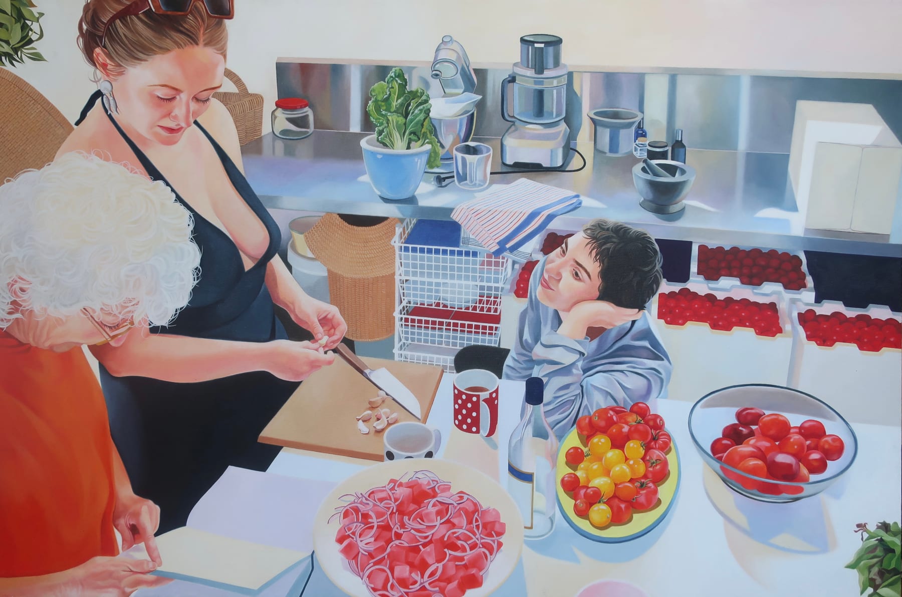Lily Walker, Passata day (Onawa in Di and Bri’s kitchen), 2025