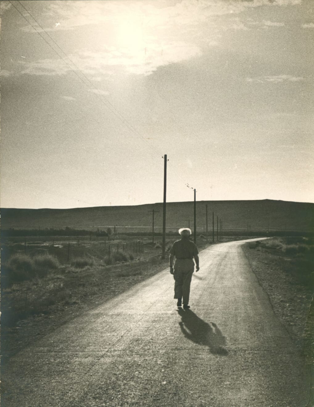 Micha Bar-Am, David Ben Gurion’s Daily Walk, Sde Boker, ISRAEL, 1966