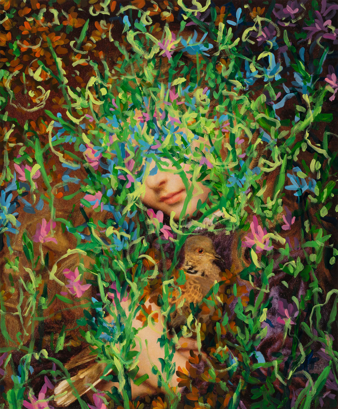 Michael De Feo, Untitled (The Turtle Dove by Sophie Gengembre Anderson), 2019