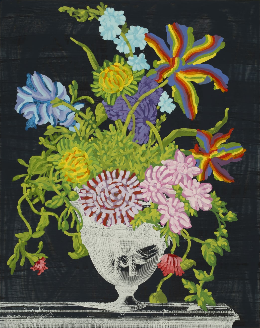 Michael De Feo, Untitled (Vases opaque., Jean-Baptiste Monnoyer (1636-1699)), No. 1, 2019