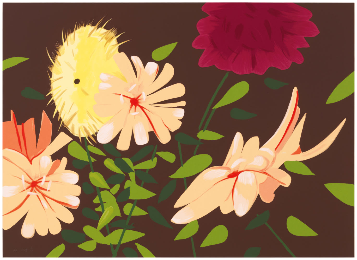 Alex Katz, Late Summer Flowers, 2013