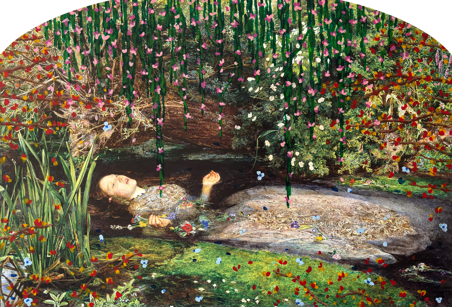 Michael De Feo, Untitled (Ophelia by John Everett Millais, 1851-52), No. 2, 2017