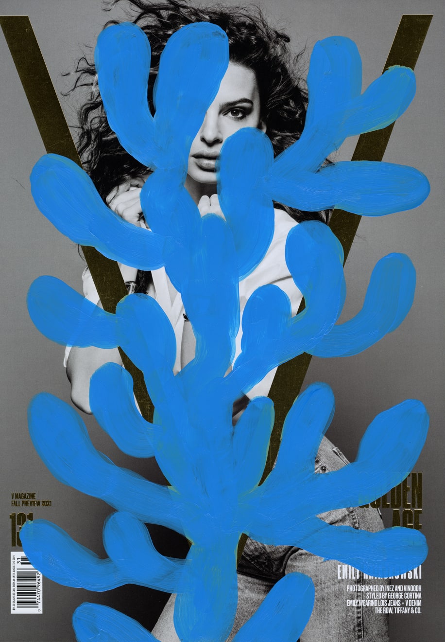 Michael De Feo, Untitled (Emily Ratajowski by Inez and Vinoodh for cover of V Magazine, No. 131, Fall Preview, 2021), 2021