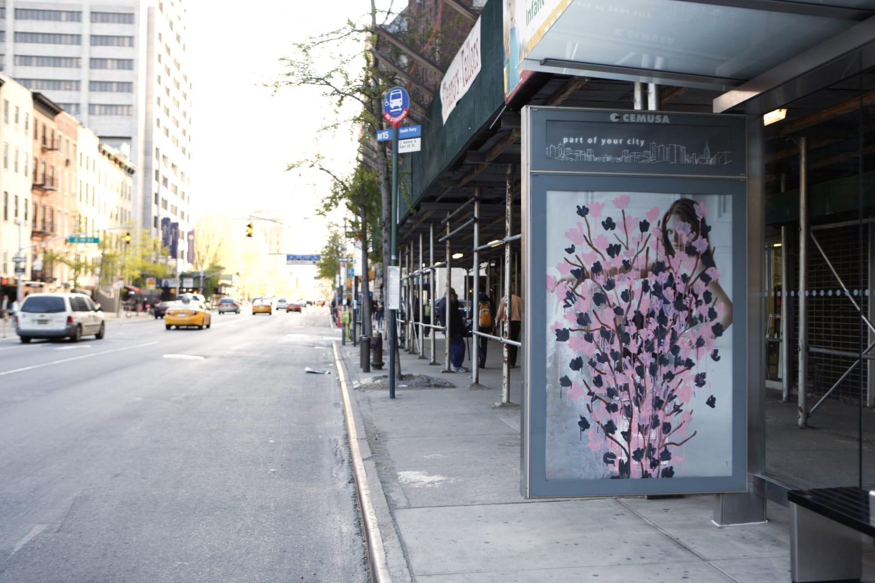 Michael De Feo, Bus stop advertising takeover, New York, New York, 2015