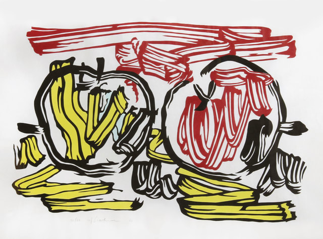 Roy Lichtenstein, Red Apple and Yellow Apple , 1983