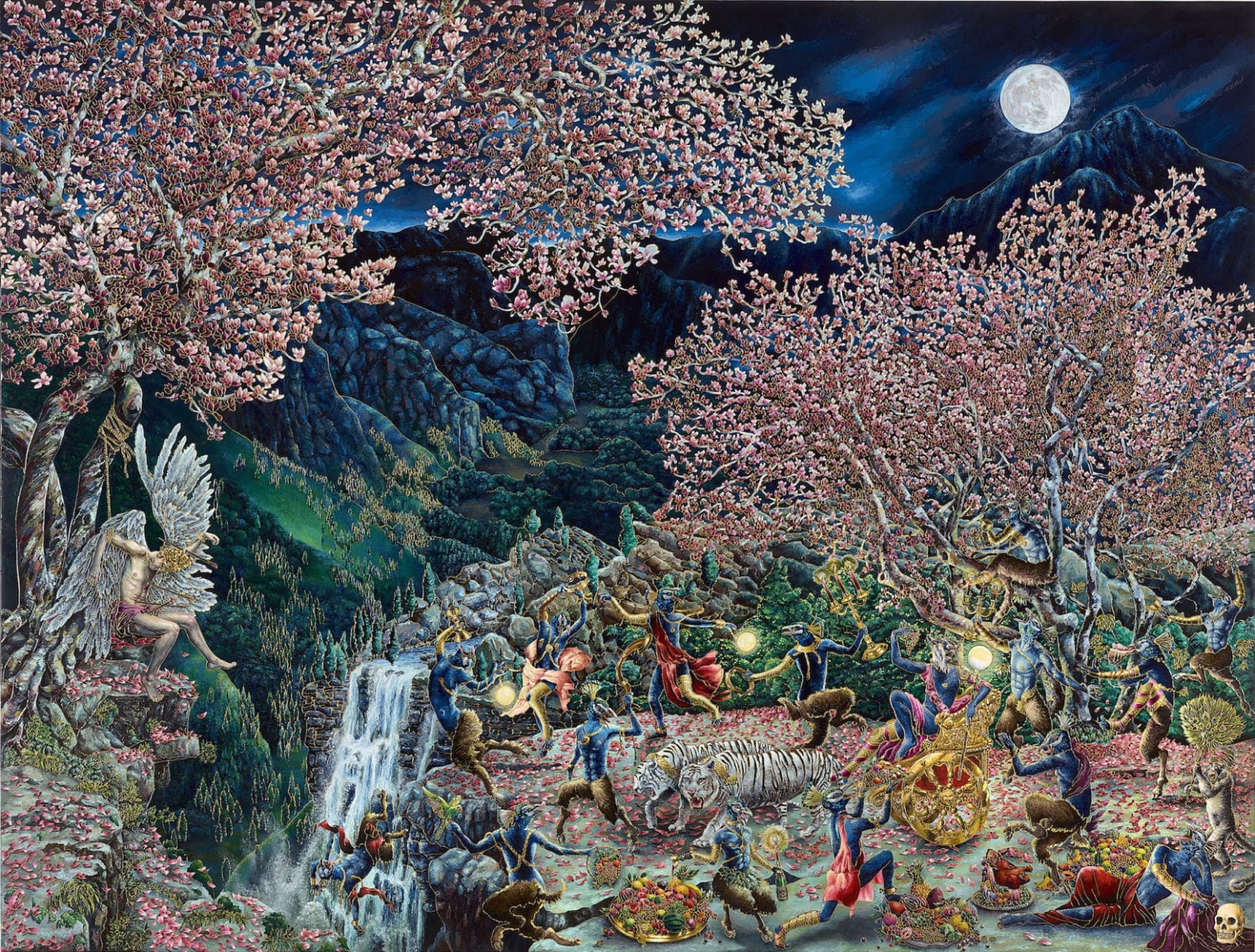 Raqib Shaw, The Martyrdom of Icarus (After Honthorst and Carracci), 2018-2019