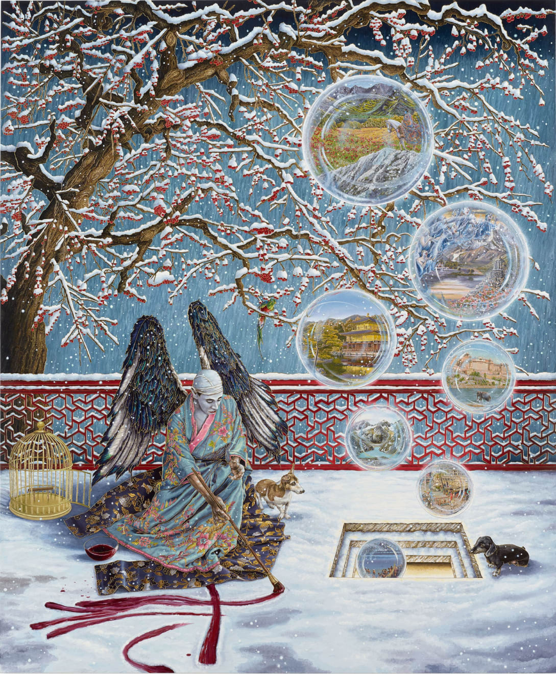 Raqib Shaw, Allegory of Memories through Monozukuri, 2018