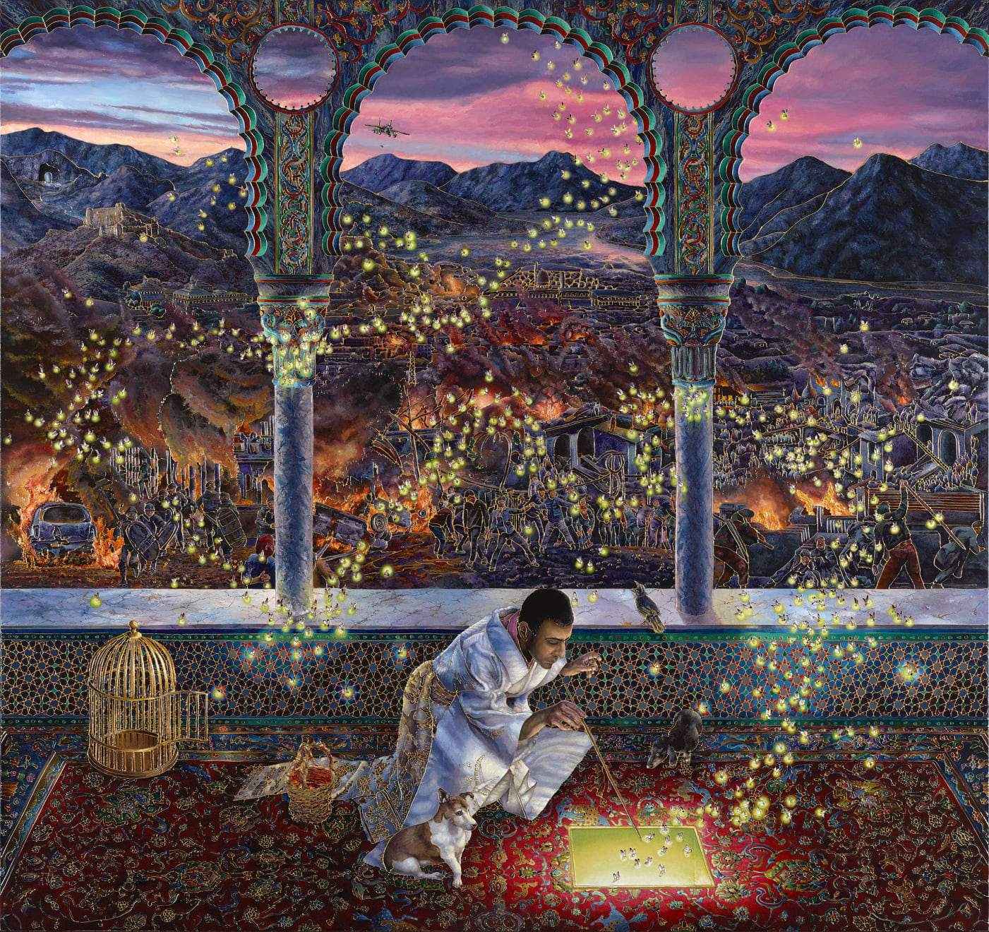 Raqib Shaw, Ode to the country without a post office, 2019-2020