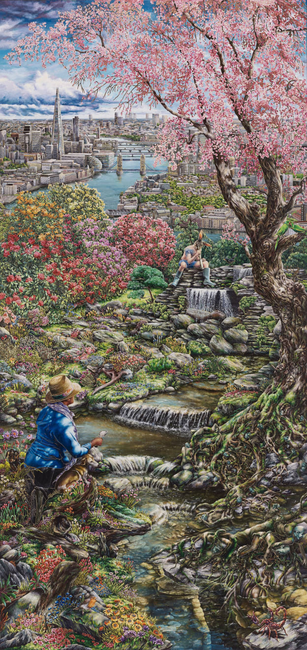 Raqib Shaw, Shrinking Lease of the Summer of 2020 (after Tintoretto), 2020-2022