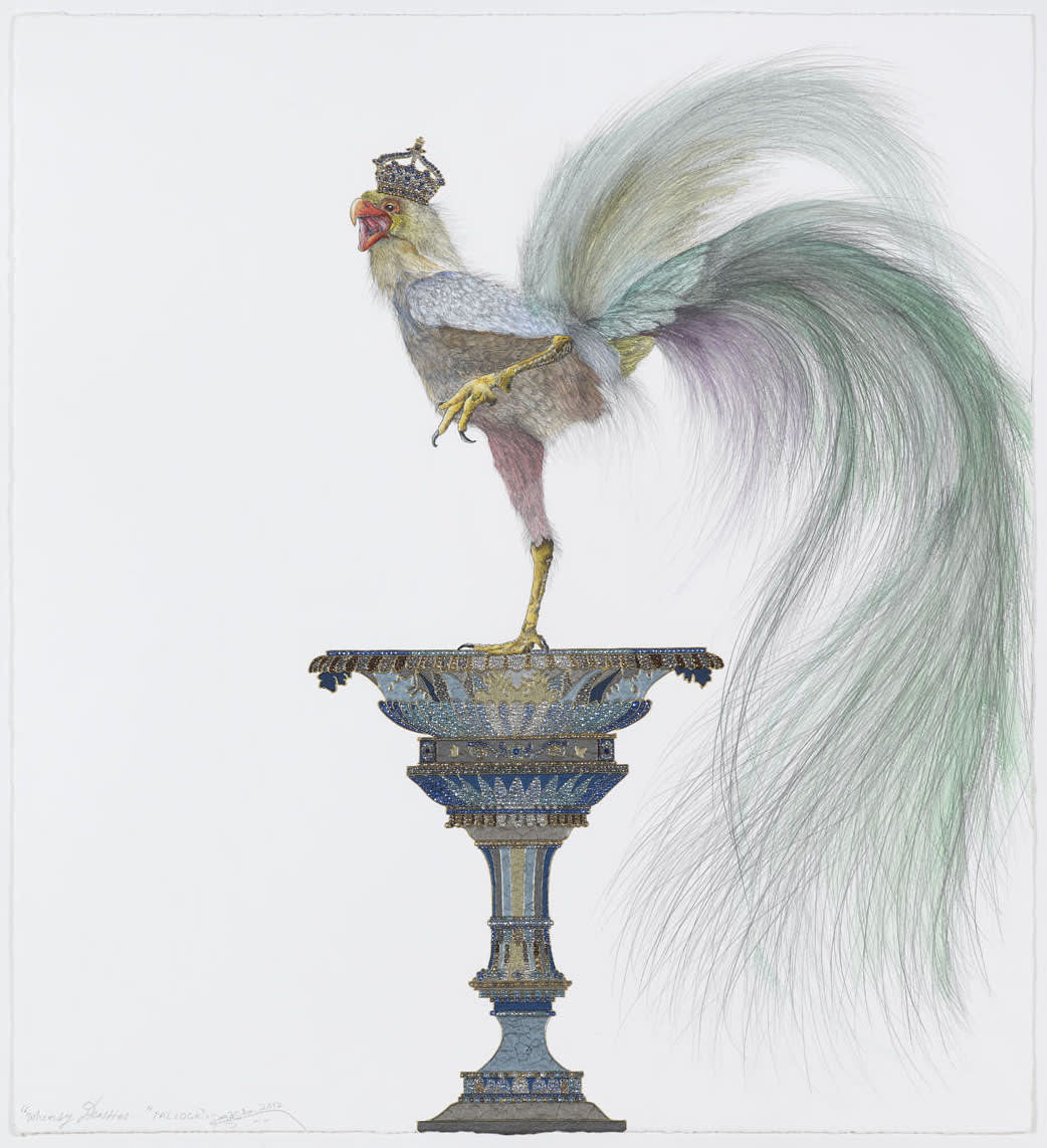 Raqib Shaw, Whimsy Beasties...Falcock, 2012