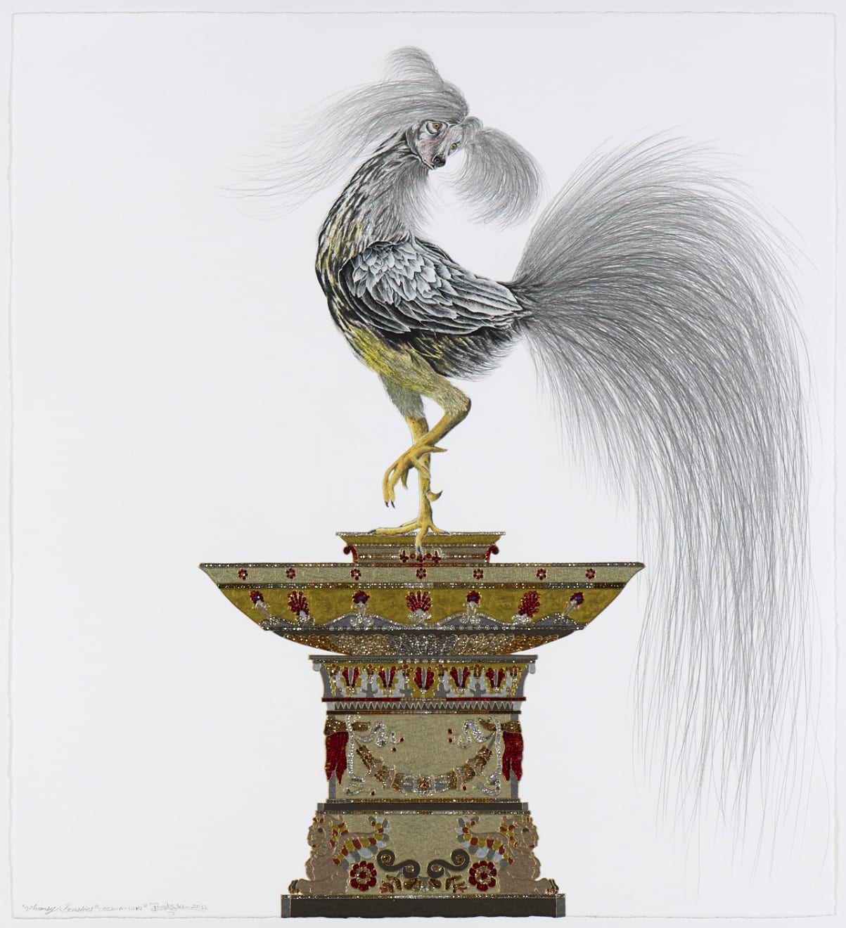 Raqib Shaw, Whimsy Beasties...Cock-A-Luki, 2012
