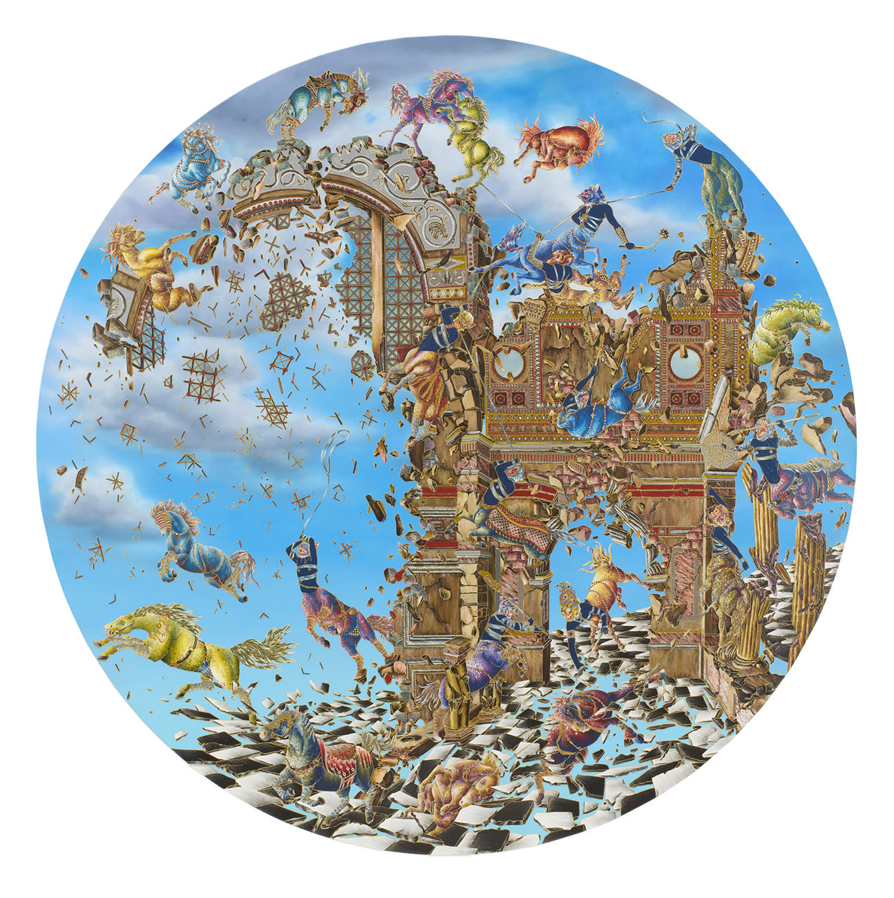 Raqib Shaw, Collapse of the Cloud Kingdom I, 2013