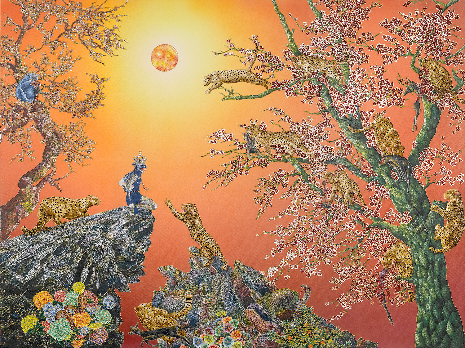 Raqib Shaw, An Ode to the Dissolving Silk of Dusk, 2011