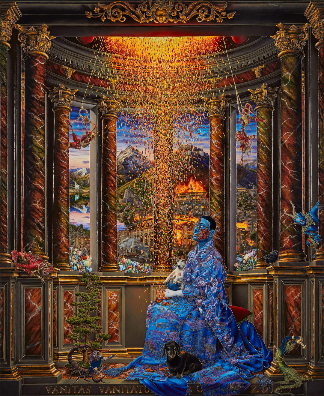 Raqib Shaw, Kashmir Danaë (After Gossaert), 2017