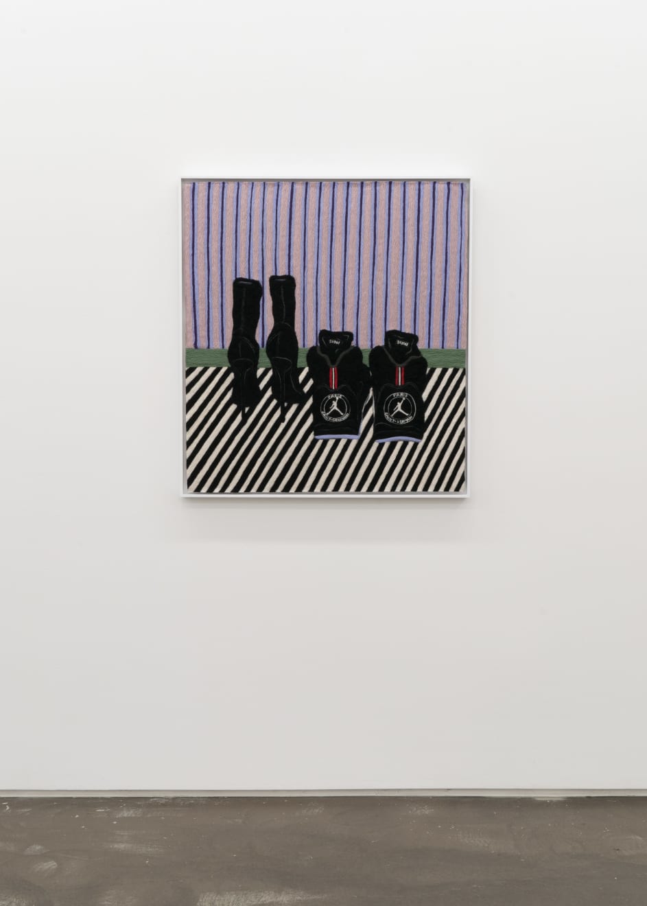 Cheryl Pope, Room with Striped Wall, 2022
