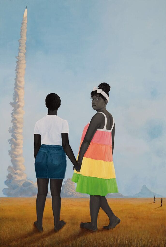 Amy Sherald, Planes, rockets, and the spaces in between., 2018