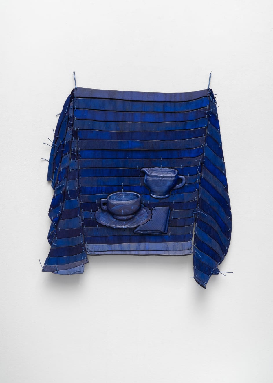 Dan Gunn, Mount Pleasant, Cup and Saucer Set with Creamer (Cobalt), 2020