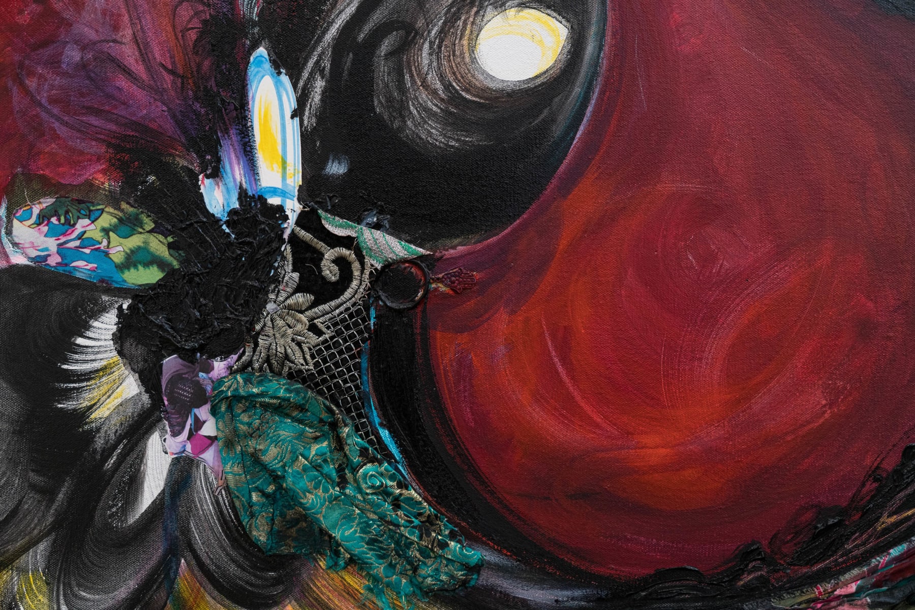 Shinique Smith, Red Swan, 2024