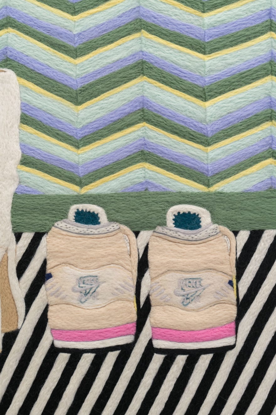 Cheryl Pope, Room with Chevron Wall, 2022