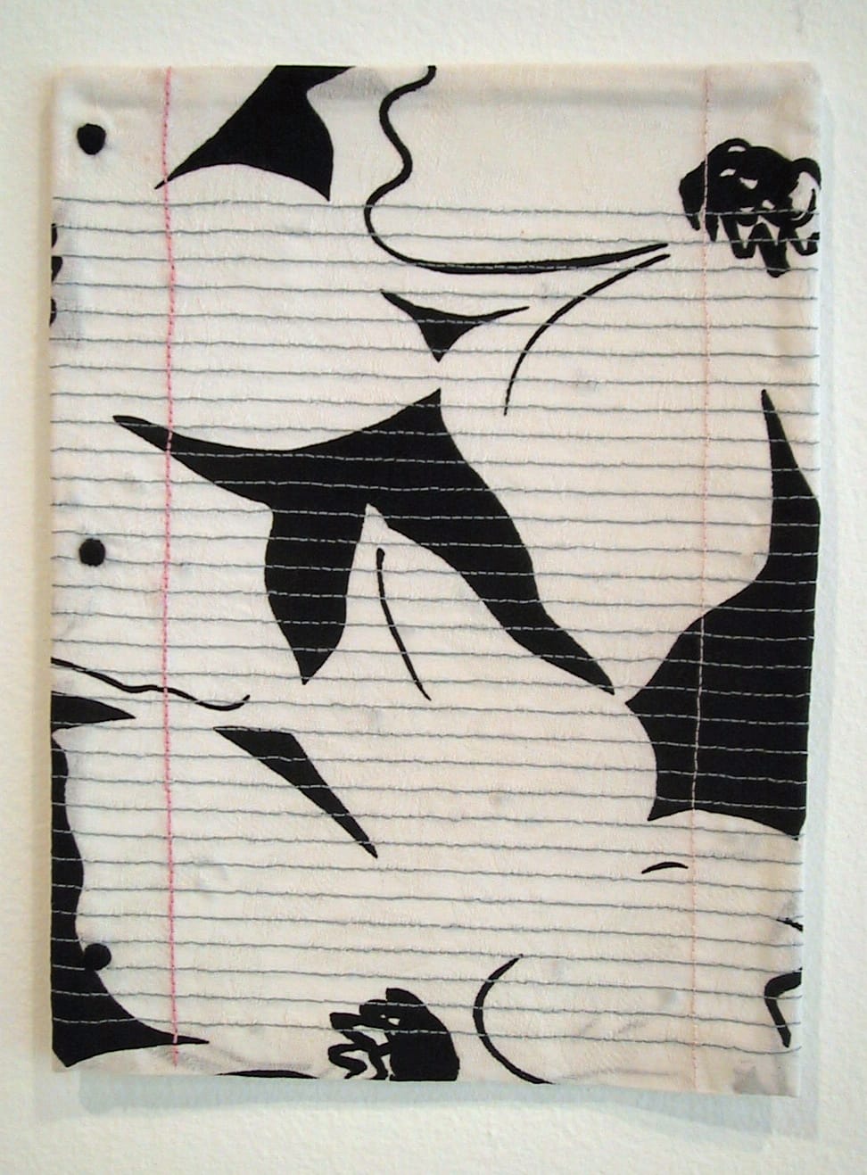 Karen Reimer, Untitled from the Notebook Paper Series (black/white), 2004