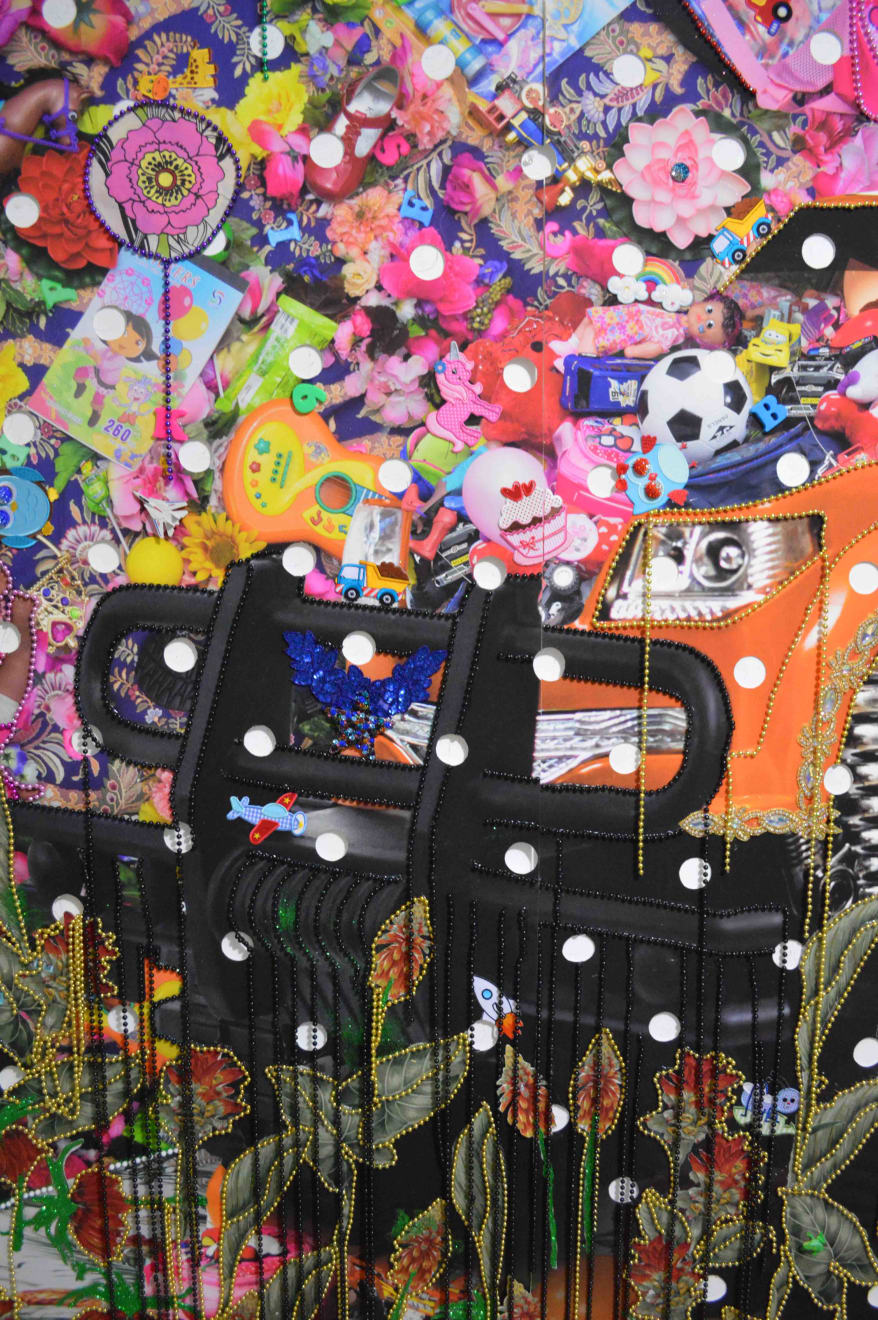 Ebony G. Patterson, ...they were filled with hope, desire, and beauty… (...when they grow up...), 2016