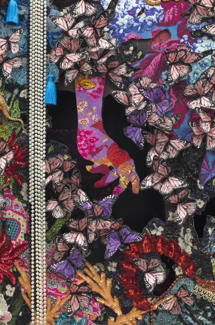 Ebony G. Patterson, ...in the lament...there is a nest...a bursting a...nourishing, 2021-22