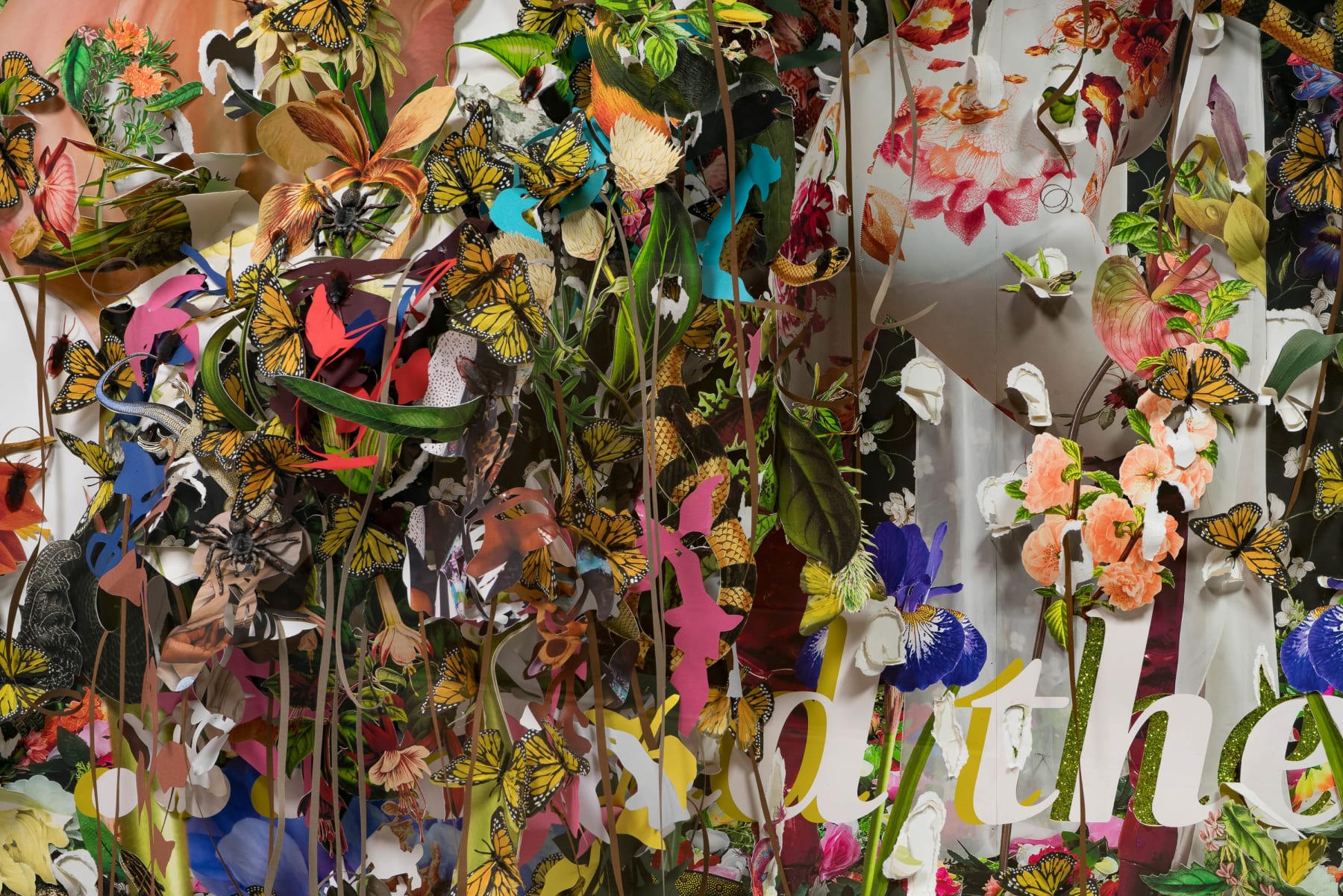 Ebony G. Patterson, …bent… and rippled in the swallow….submitting to ….an ending, 2023