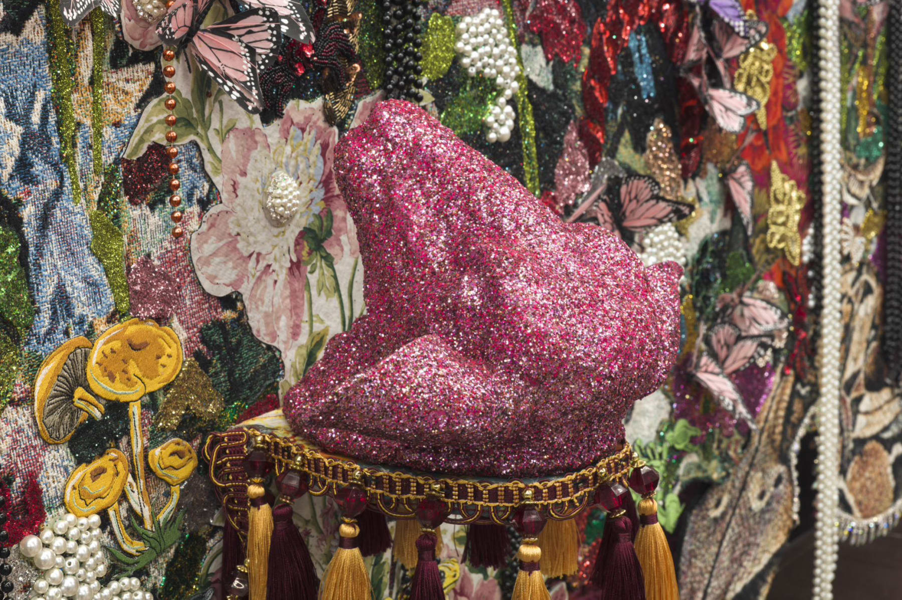 Ebony G. Patterson, ...in the lament...there is a nest...a bursting a...nourishing, 2021-22