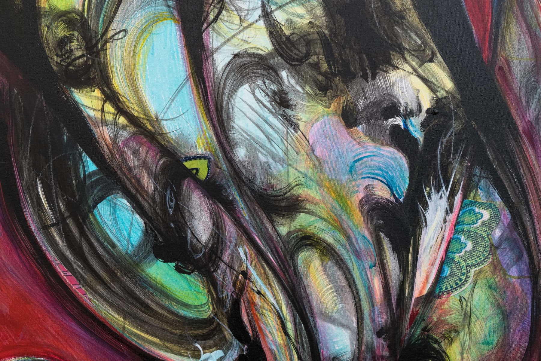 Shinique Smith, Red Swan, 2024