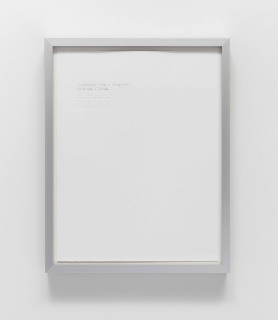 Cheryl Pope, I REMEMBER WHEN I ASKED YOU WHAT WAS FOREVER, in Collaboration with Youth from Juvenile Detention Center, Washington, D.C., 2016