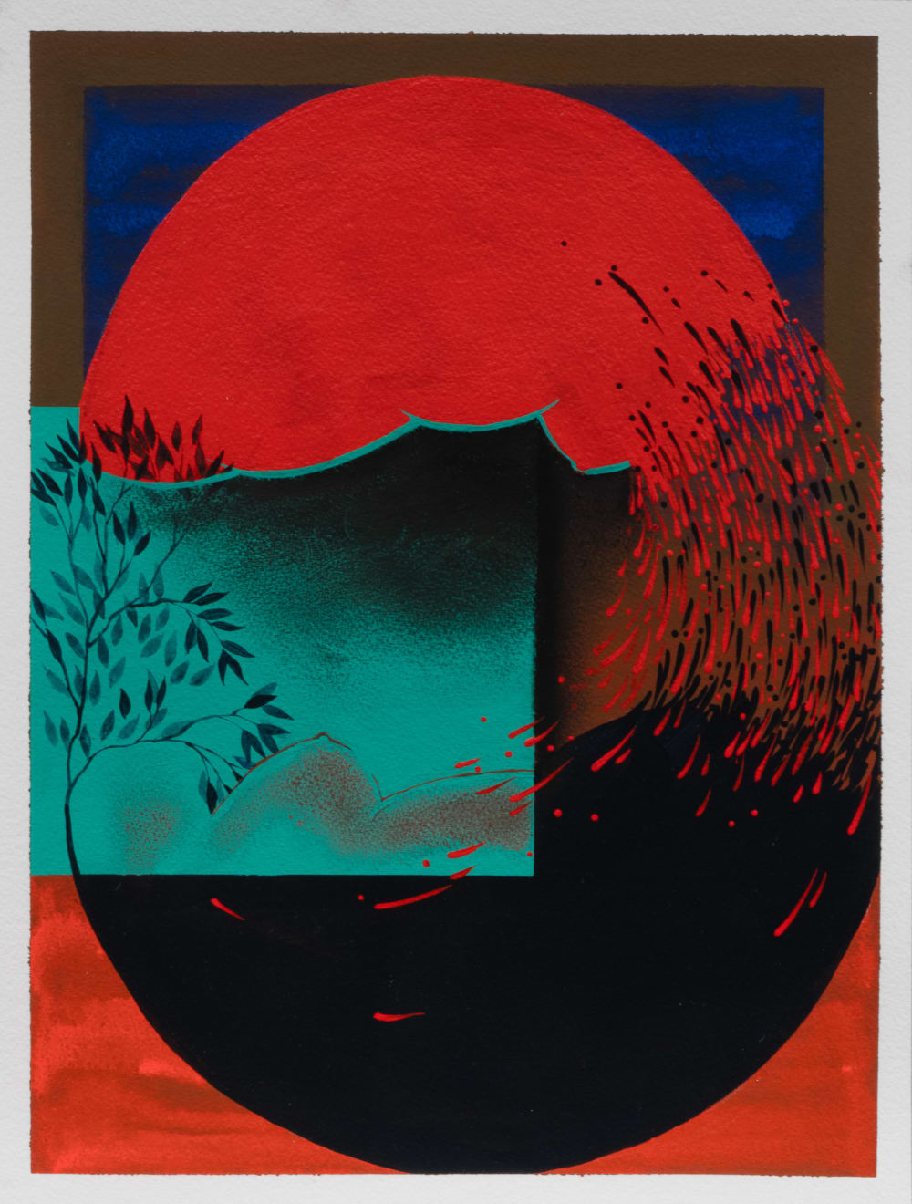 Brittney Leeanne Williams, Red and Black Circle, 2021