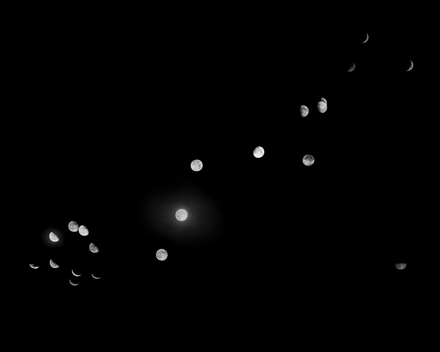 Carrie Schneider, Moon Drawing #253, 2015