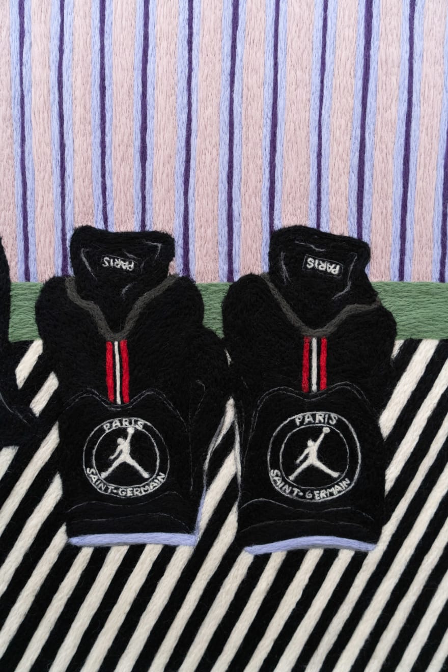 Cheryl Pope, Room with Striped Wall, 2022