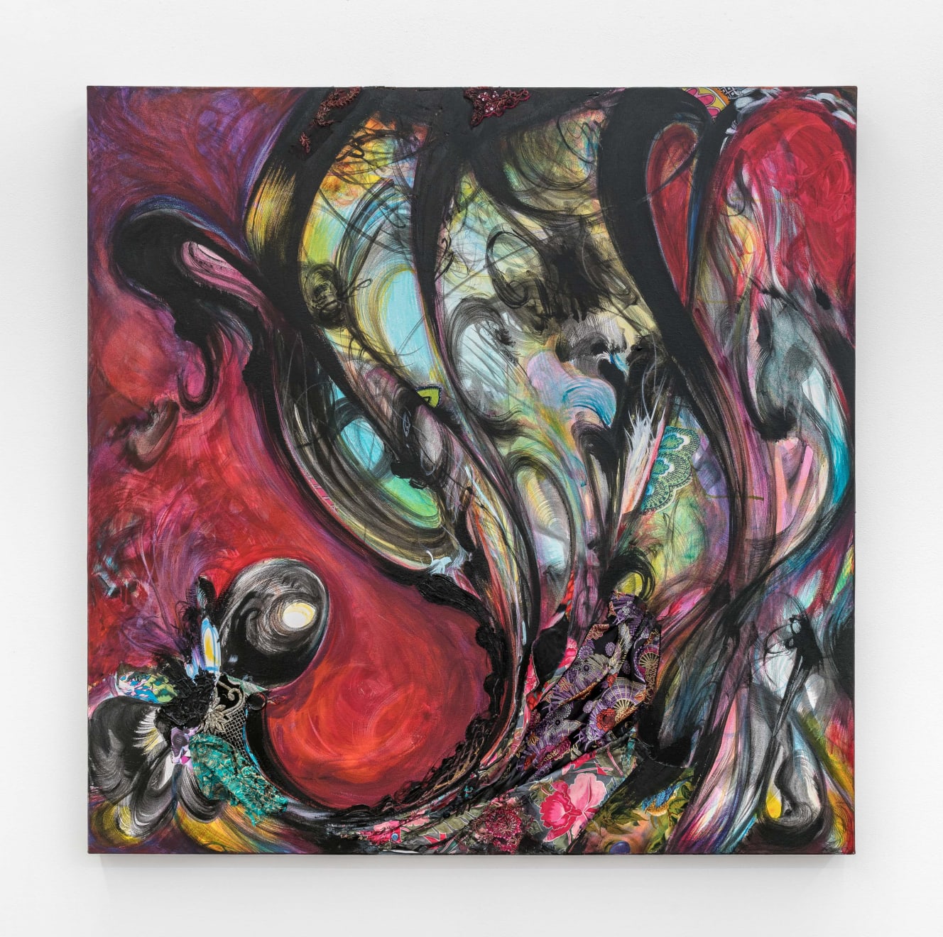 Shinique Smith, Red Swan, 2024