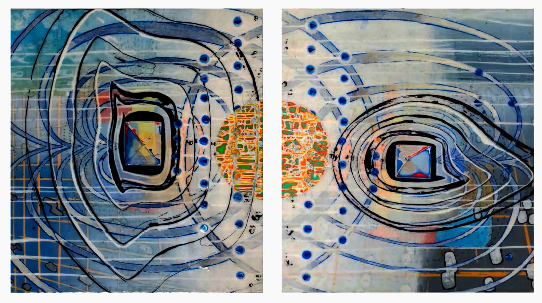 Sarah Walker, Attractor II. Diptych, 2004
