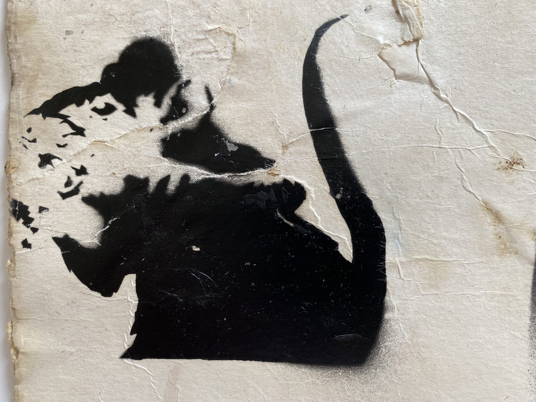 Banksy, Sword Rat aka Lock Pick Rat from Brighton., ca. 2003