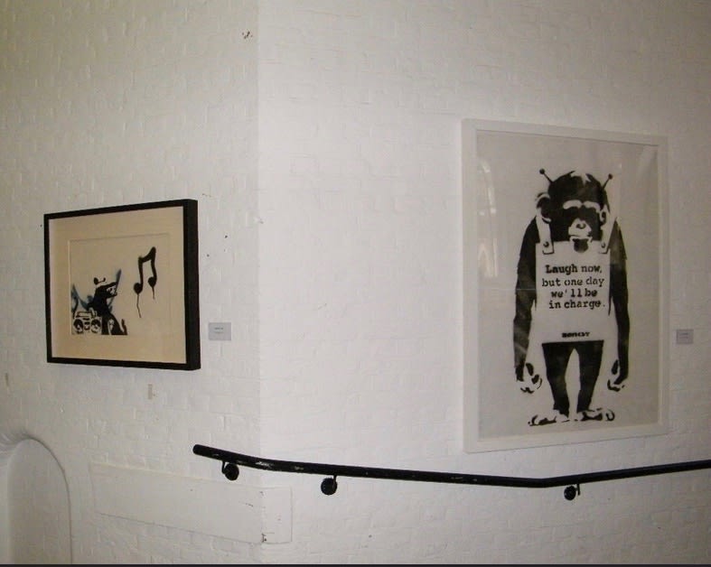 Banksy, "Laugh Now But One Day We´ll Be In Charge" ., 2001