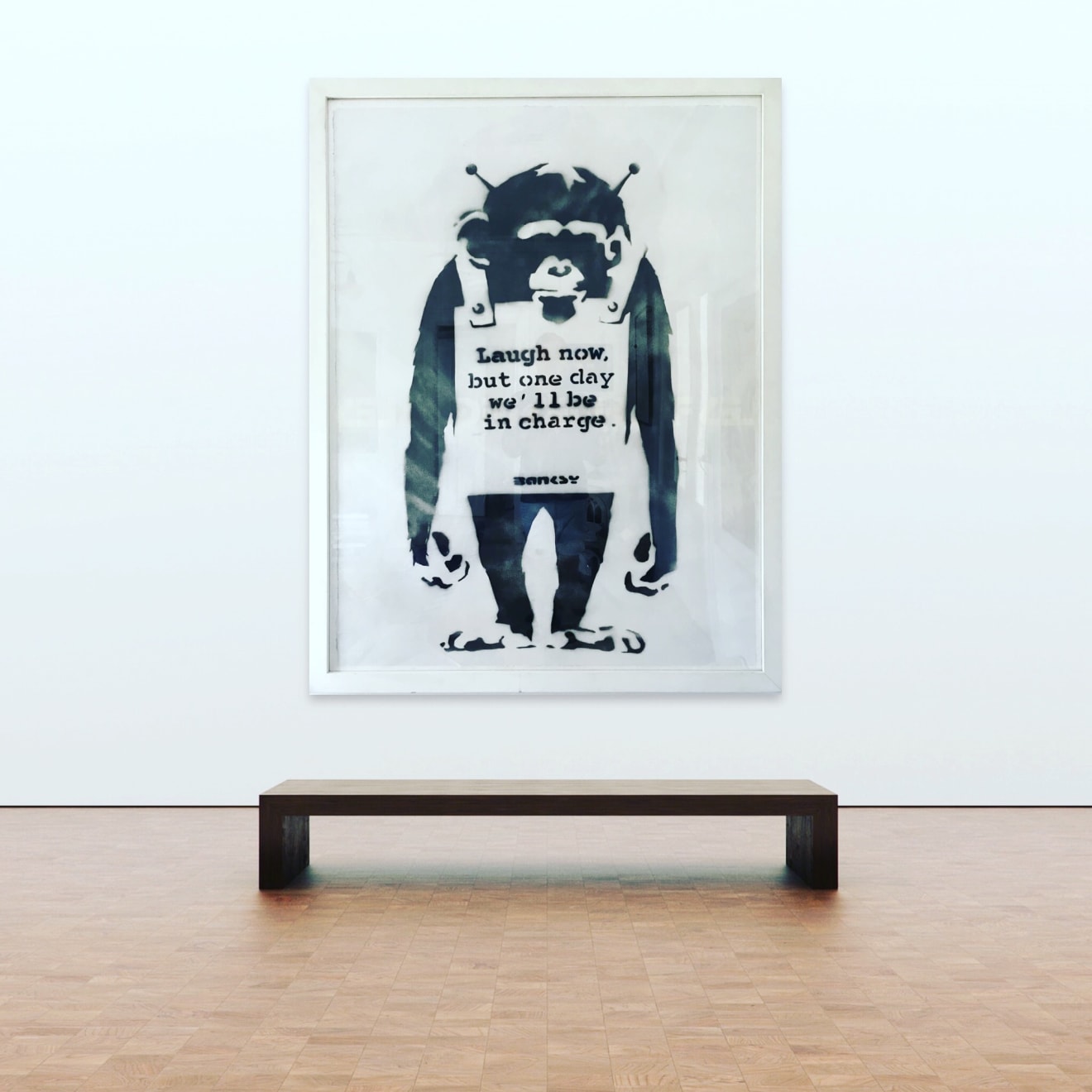 Banksy, "Laugh Now But One Day We´ll Be In Charge" ., 2001
