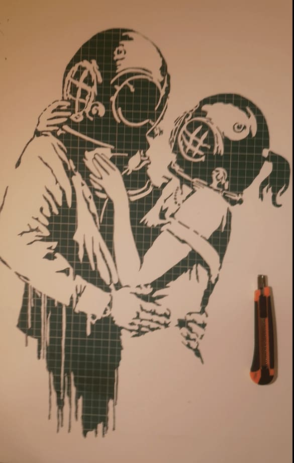 Banksy, "Think Tank" original preparatory spray . (RESERVED), 2003
