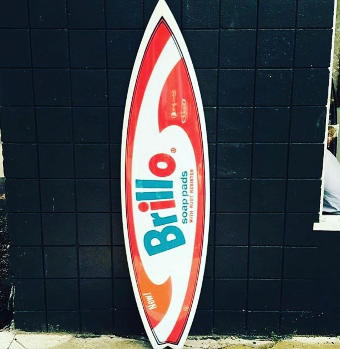 Andy Warhol, "Brillo" surfboard by Tim Bessell, 2021
