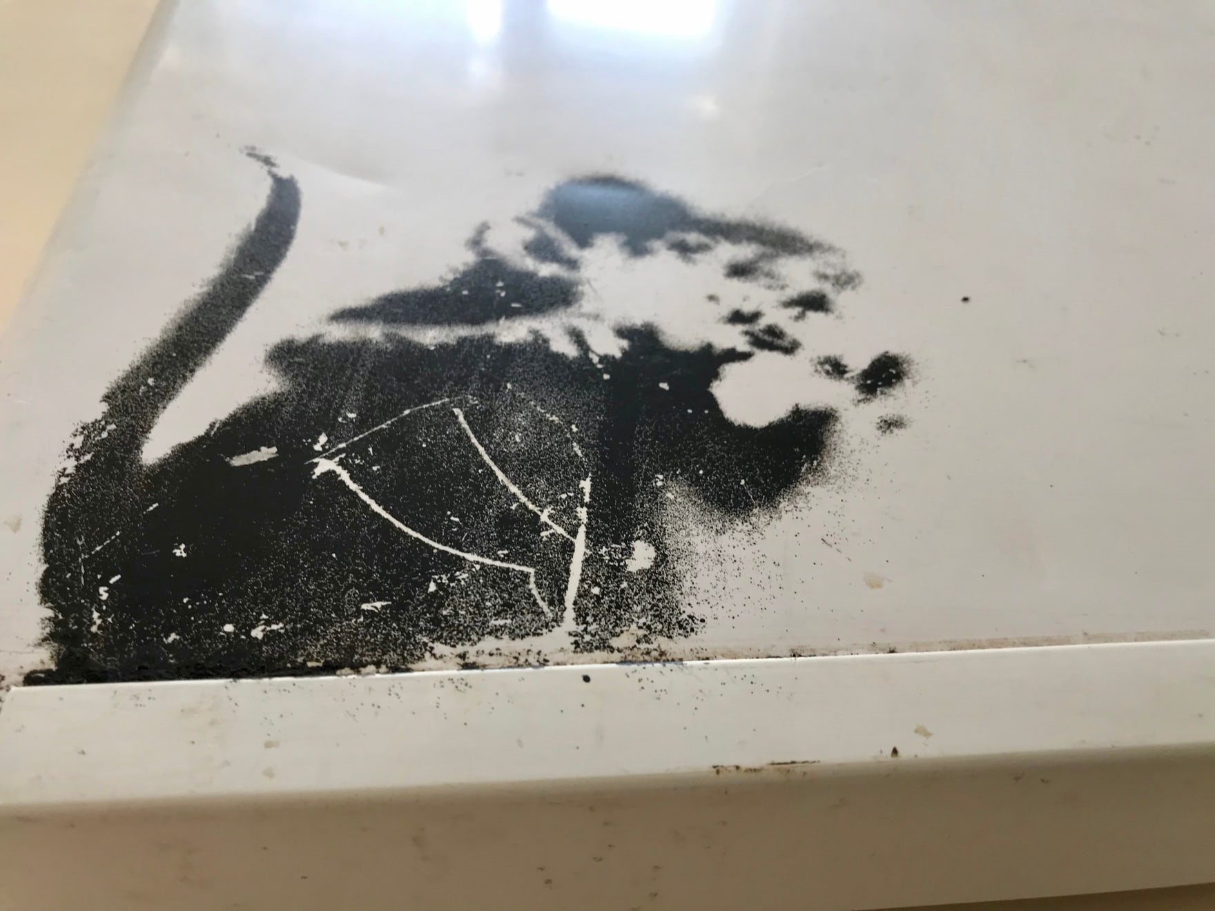 Banksy, "Bowler Hat Rats on fridge panel" aka "Lock Pick Rats" ., ca. 2004
