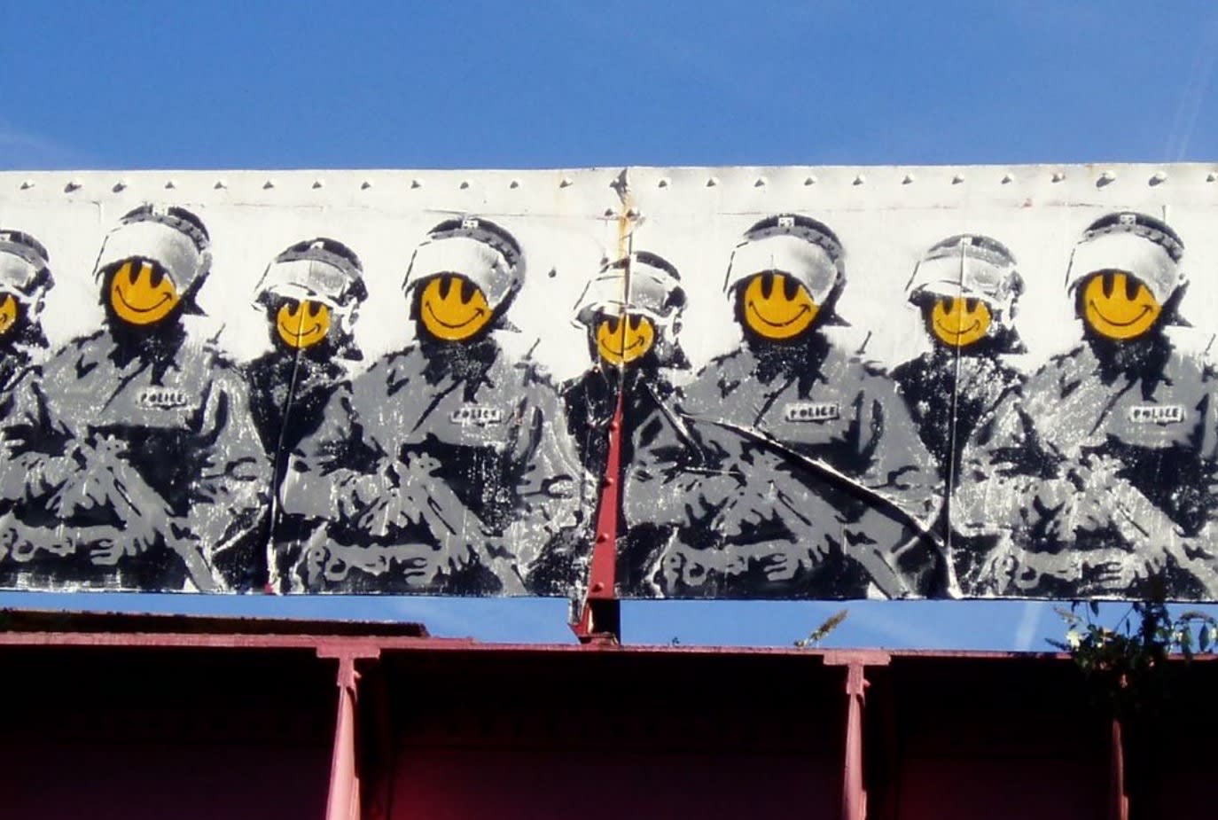Banksy, "Smiling Copper aka Flying Copper" (Not for sale ...