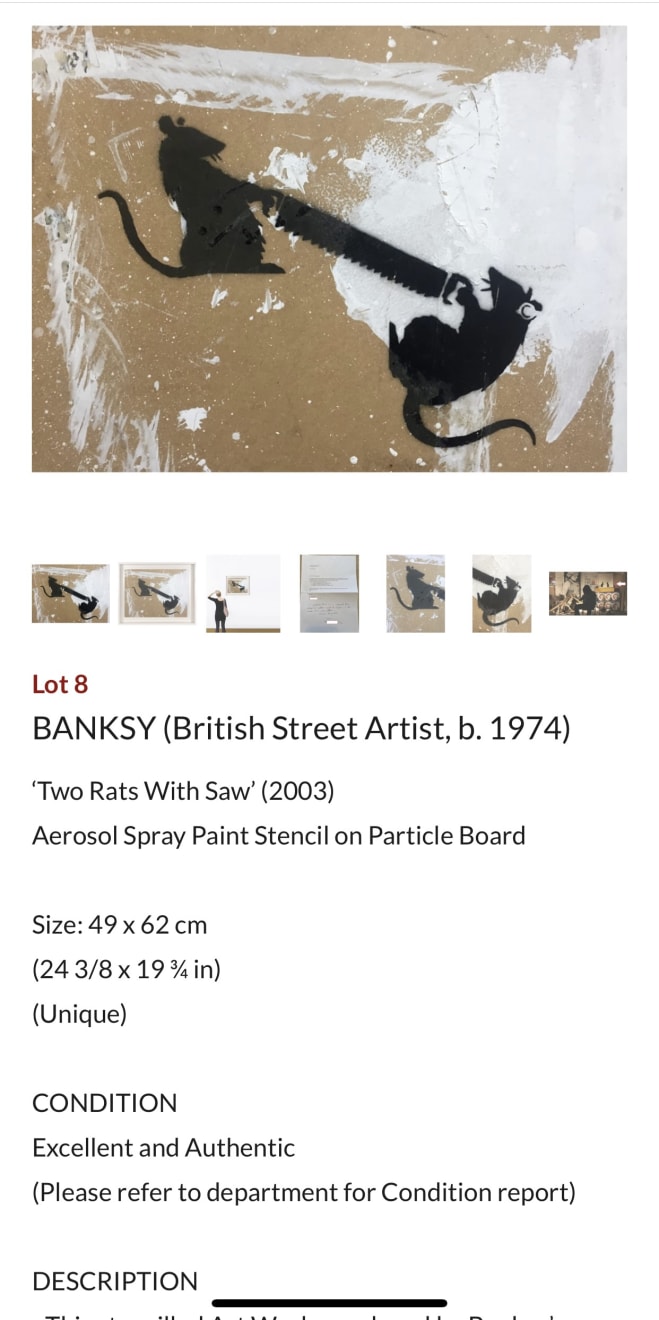 Banksy, Two Rats With Saw, 2003